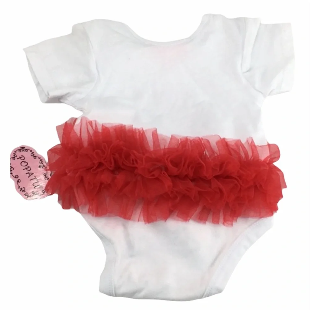 Popatu Heart Breaker Valentines Onesie, Red, 3-6M